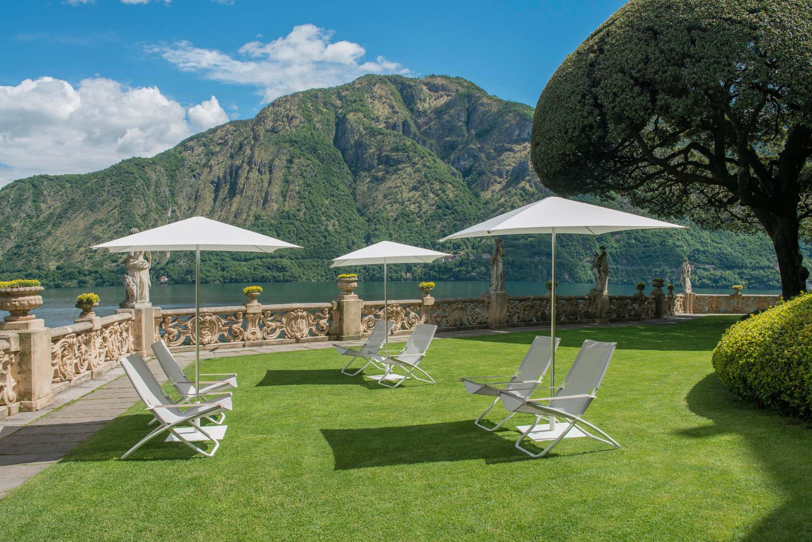 Chaise longue en acier galvanisé et en toile Emu-Tex, collection SNOOZE par Emu