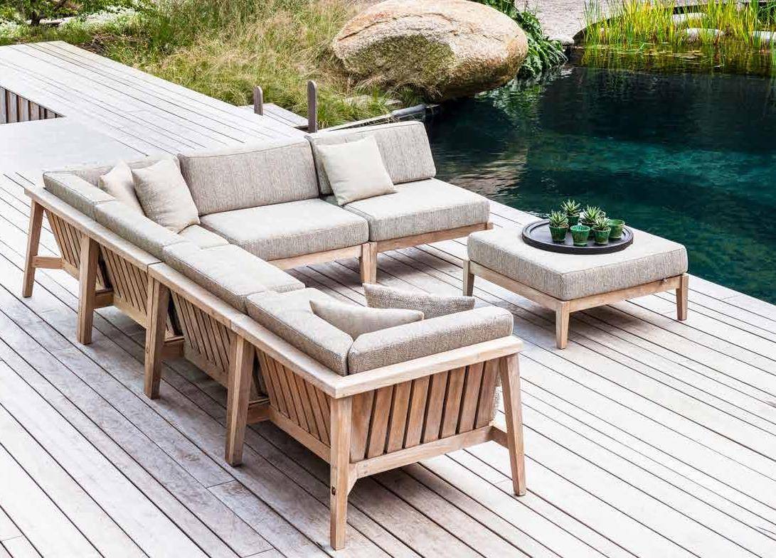 Salon de jardin en teck et dossier robuste collection Copenhague à Antibes