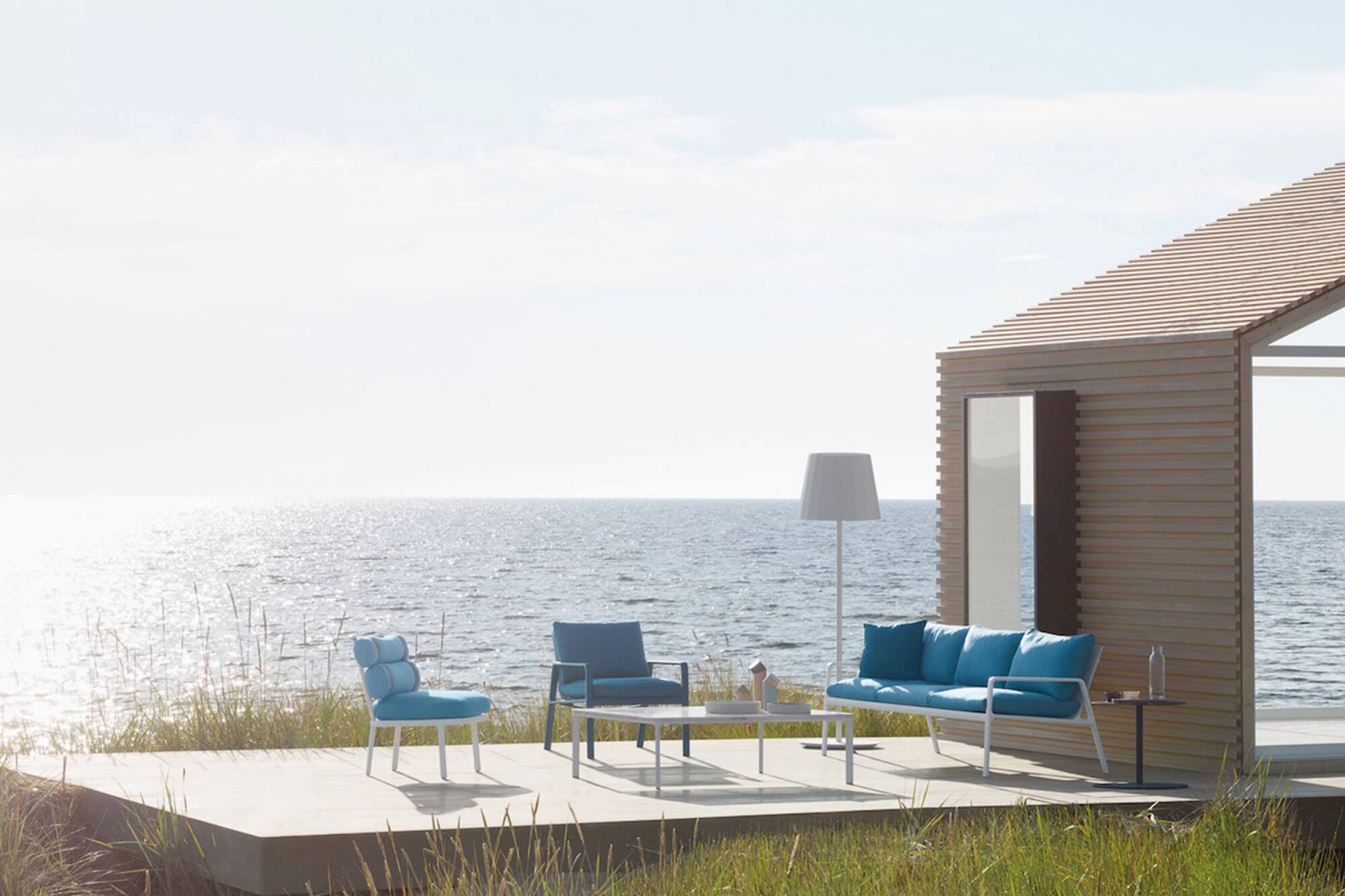 Canapé extérieur 2 ou 3 places léger en aluminium thermolaqué collection Park Life par Kettal à Marseille