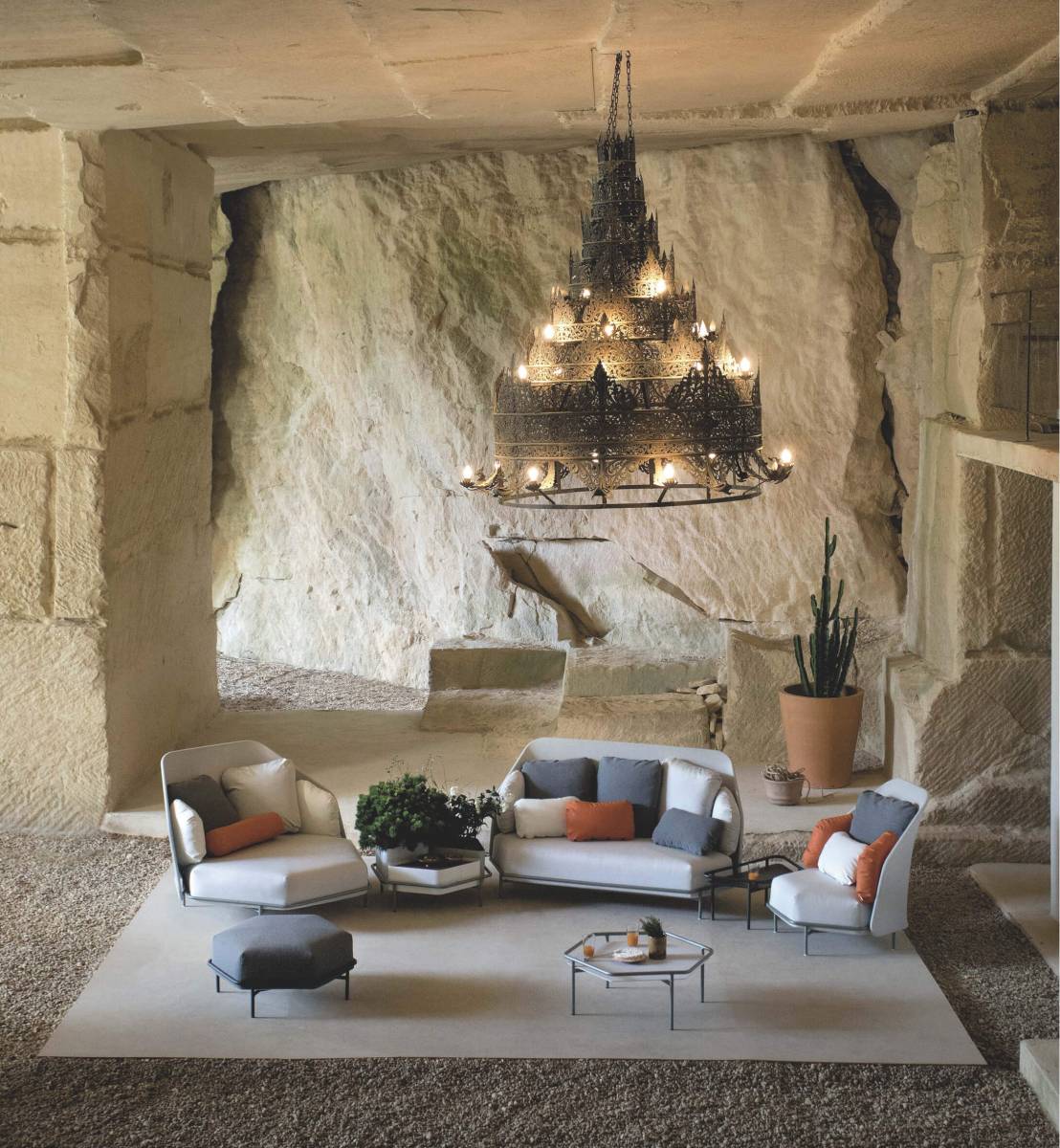 Canapé de jardin personnalisable, collection HIVE par Ego Paris