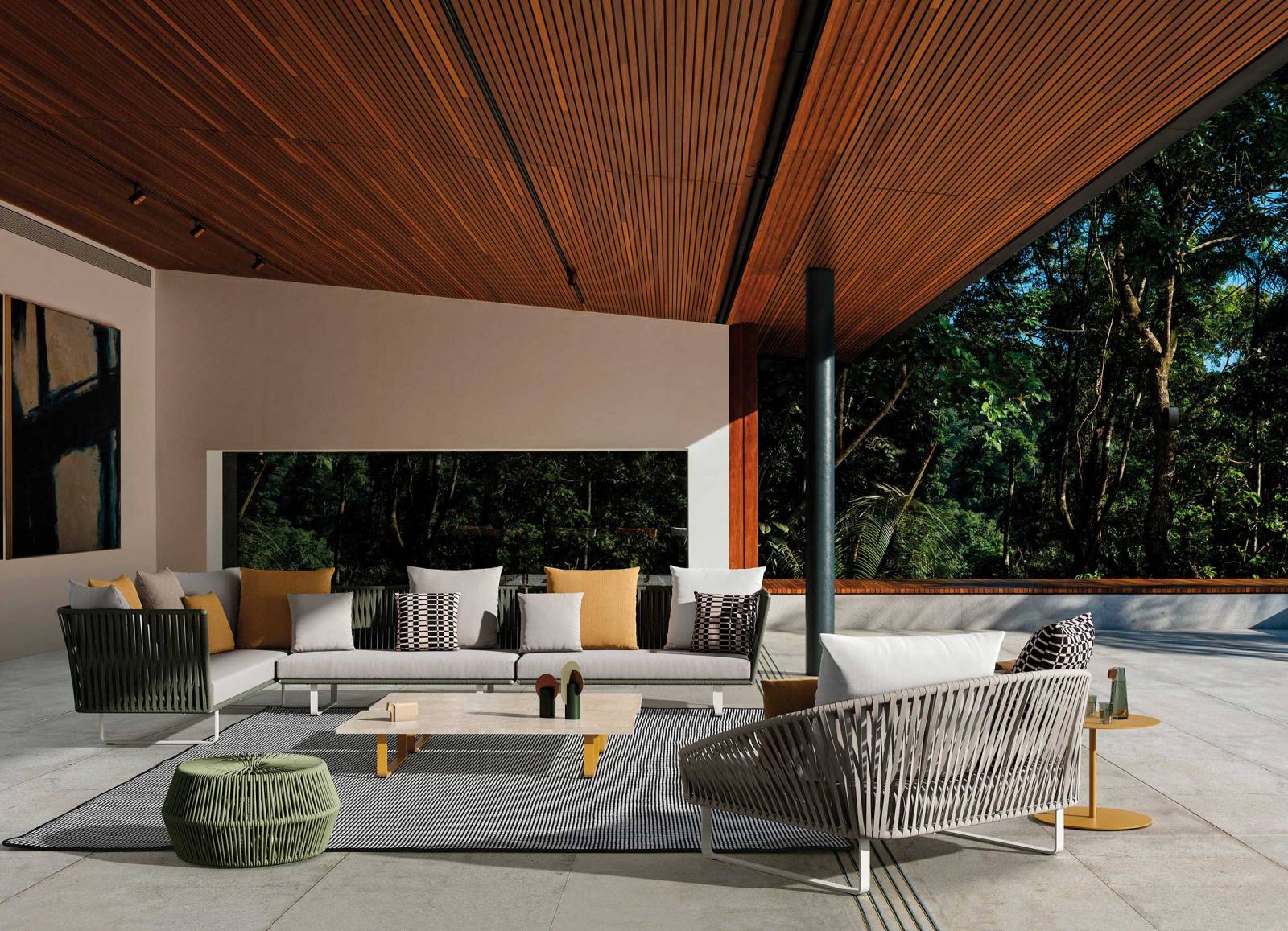 Salon de jardin en cordes tressées collection Bitta par Kettal à Aix