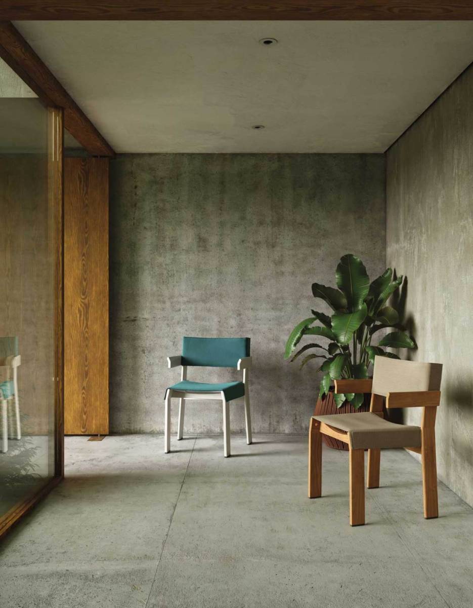 Chaise de repas en teck collection Band par Kettal