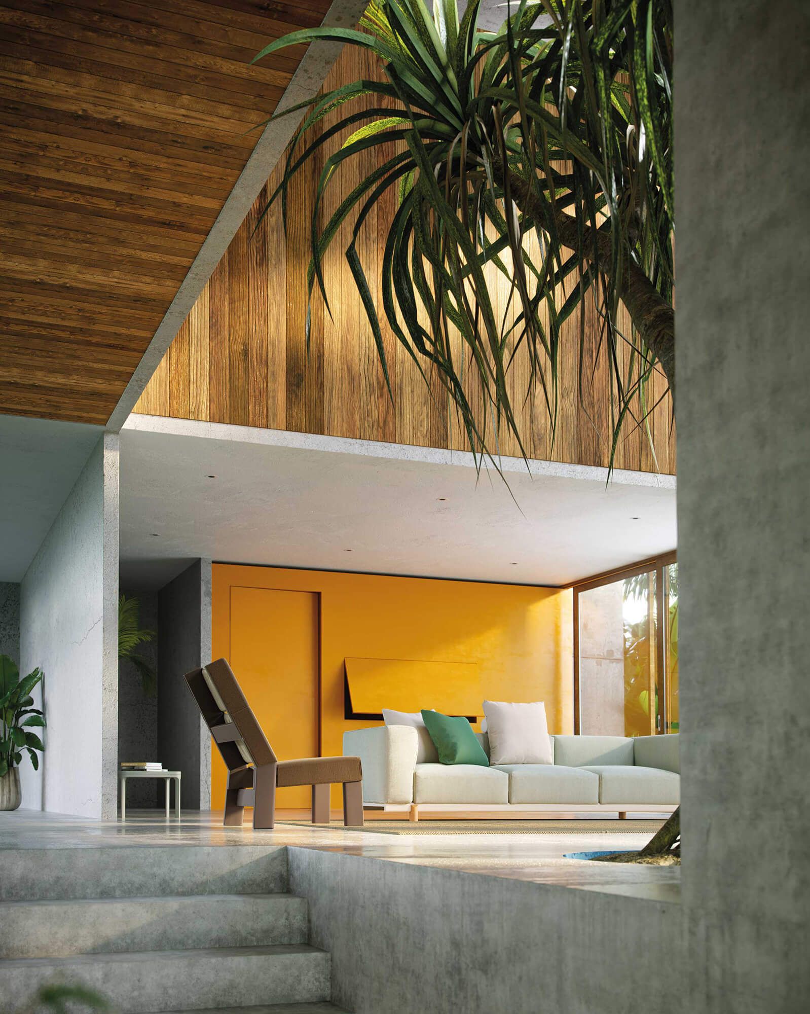 Fauteuil lounge extérieur en aluminium avec toile rembourrée collection Band par Kettal à Aix-en-Provence