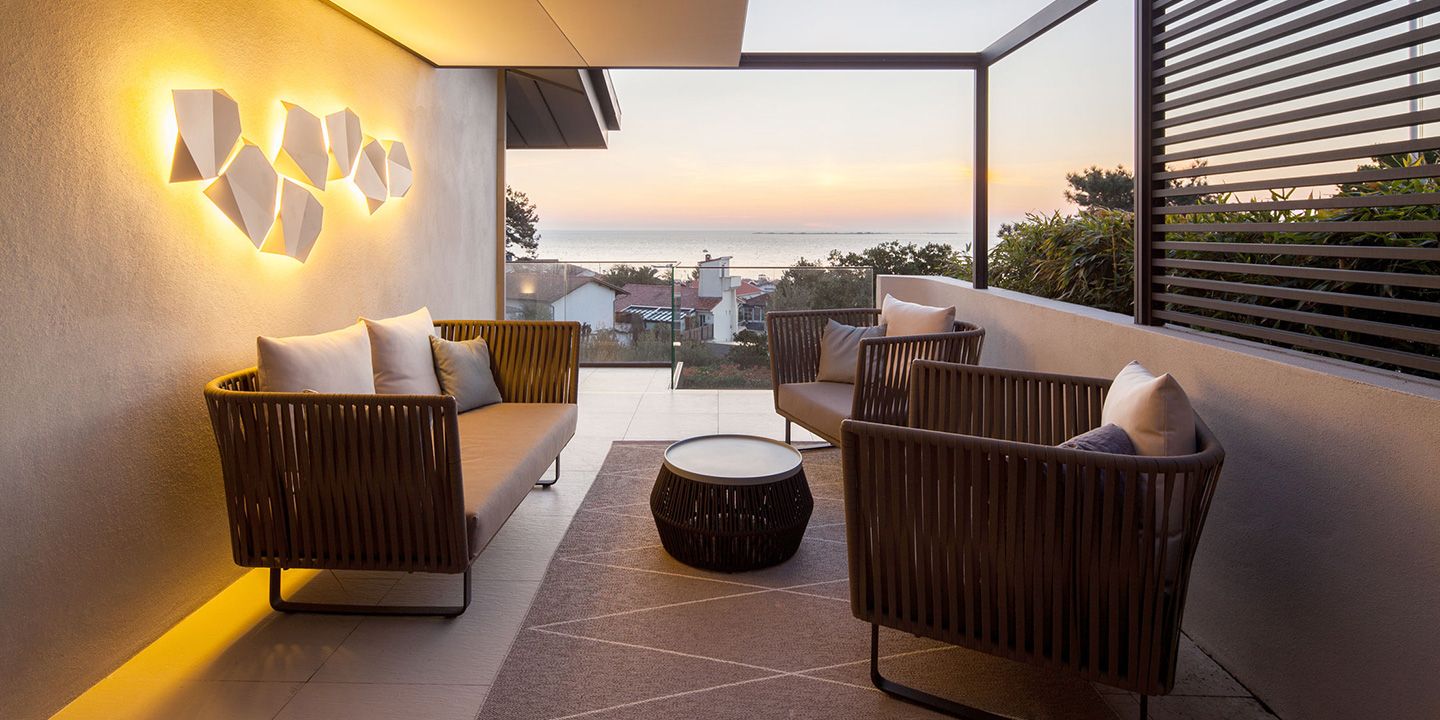 Fauteuil lounge de jardin en cordes tressées collection Bitta par Kettal