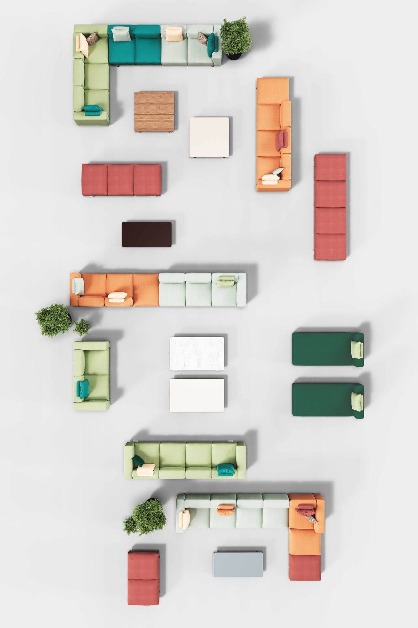 Salon de jardin modulable collection Molo par Kettal à Paris