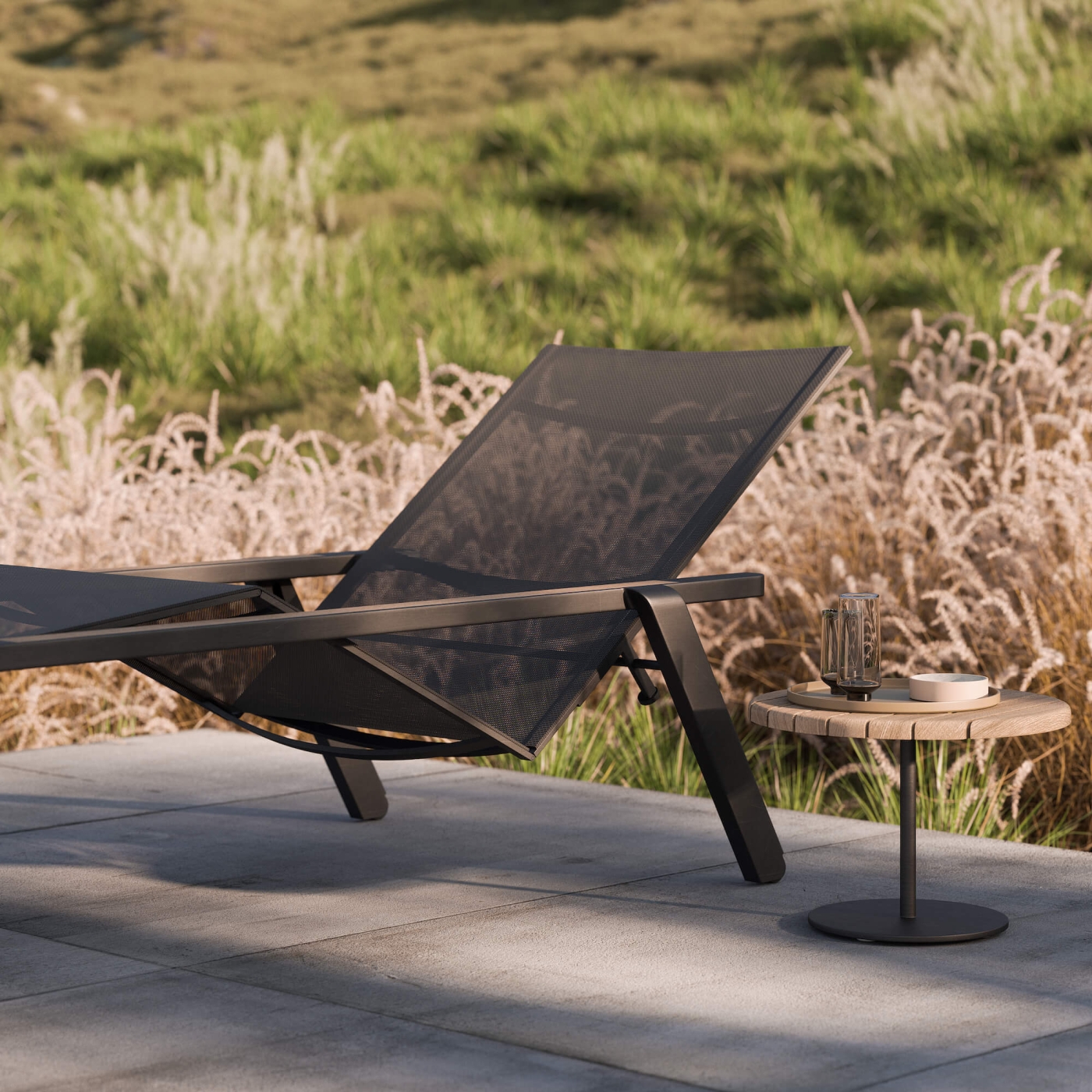 Transat alura avec dossier basculant collection Alura par Royal Botania à Cannes 