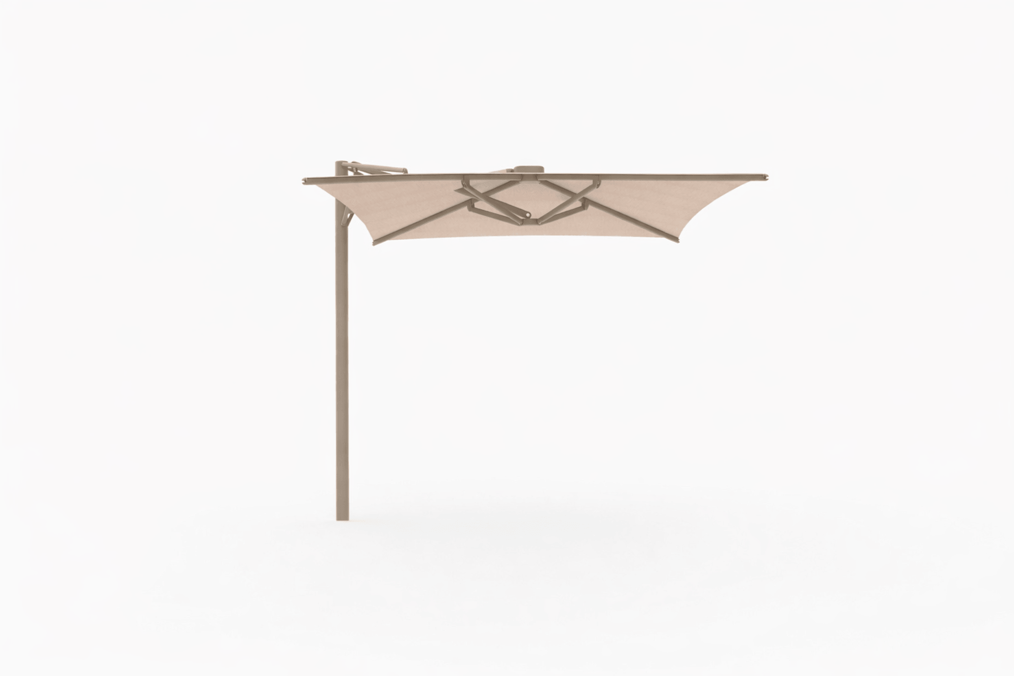 Parasol en structure aluminium thermolaqué , beige de la collection Aurélis par Umbrosa 