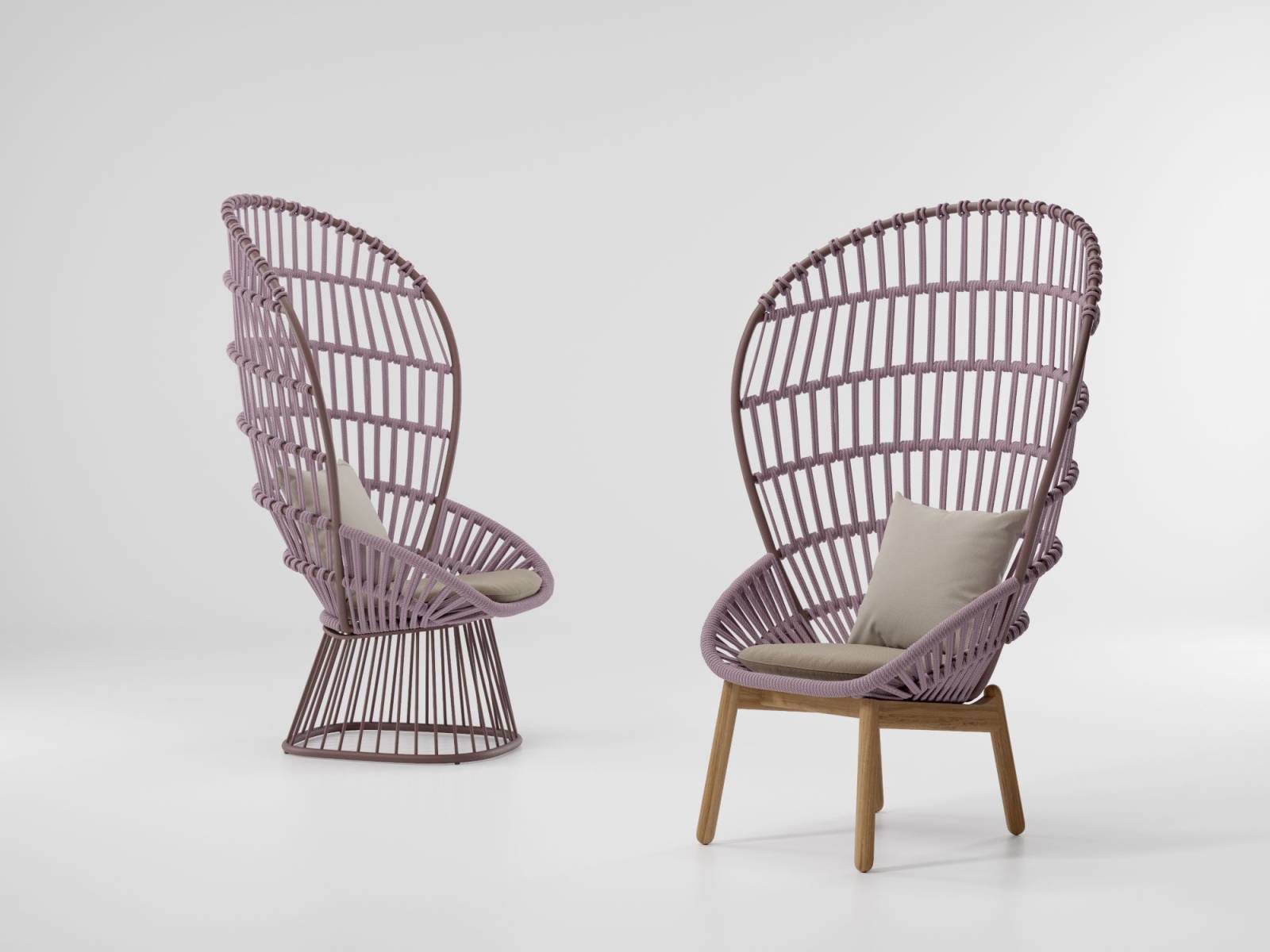 Fauteuil CALA en aluminium et teck par Kettal