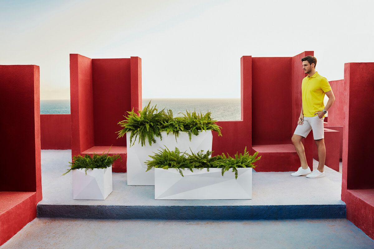 Jardinière design avec ou sans led de la collection FAZ par VONDOM à Marseille