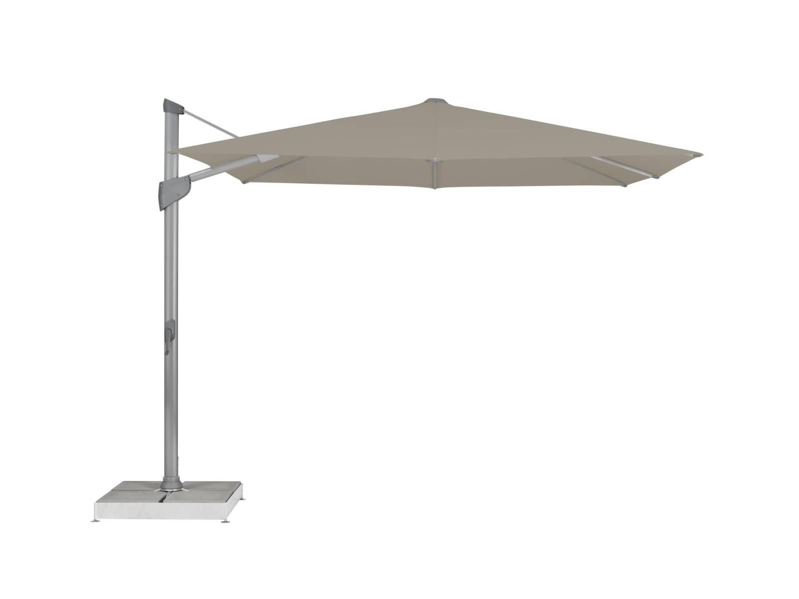 Visuel d'un parasol Fortano avec une toile à réglage automatique