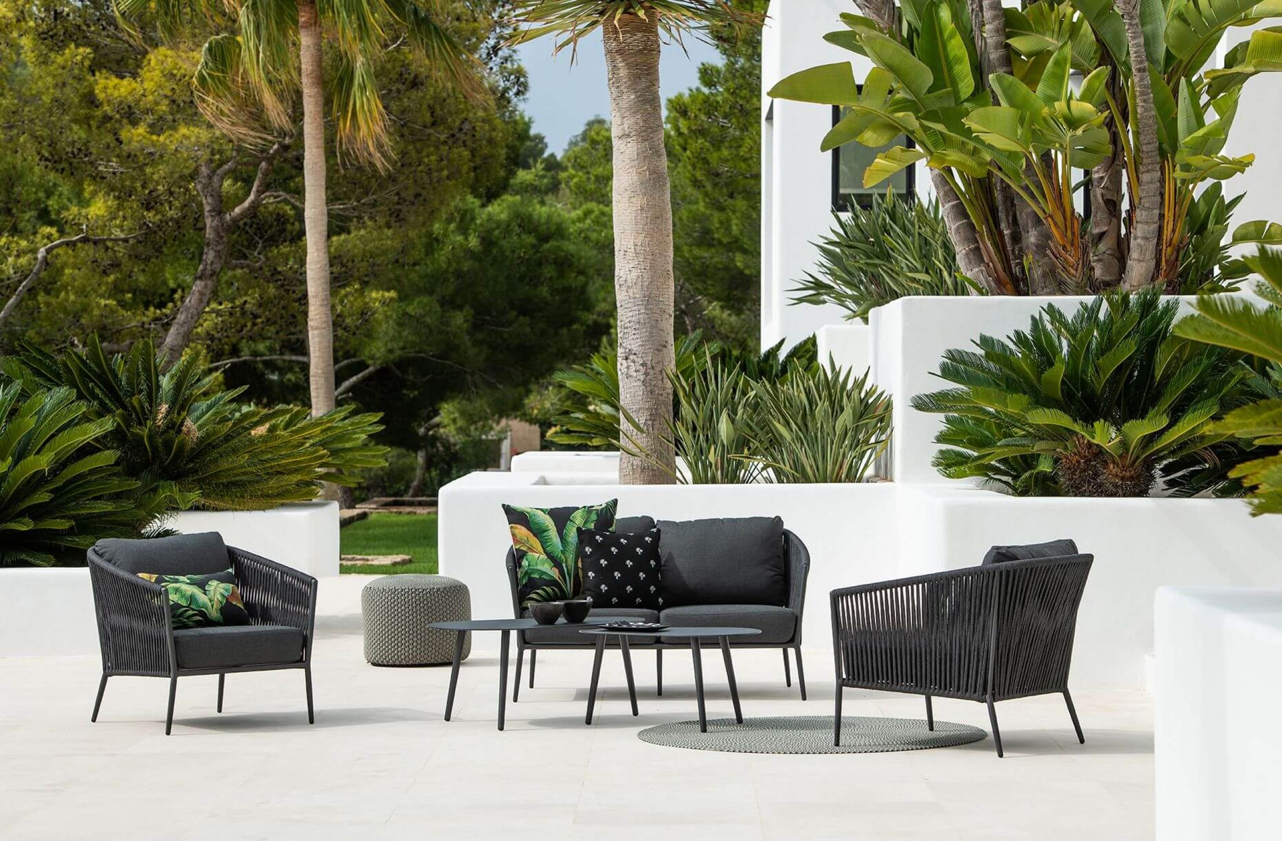 Canapé de jardin 2 places en cordes tressées collection Fortuna Ropes à Toulon