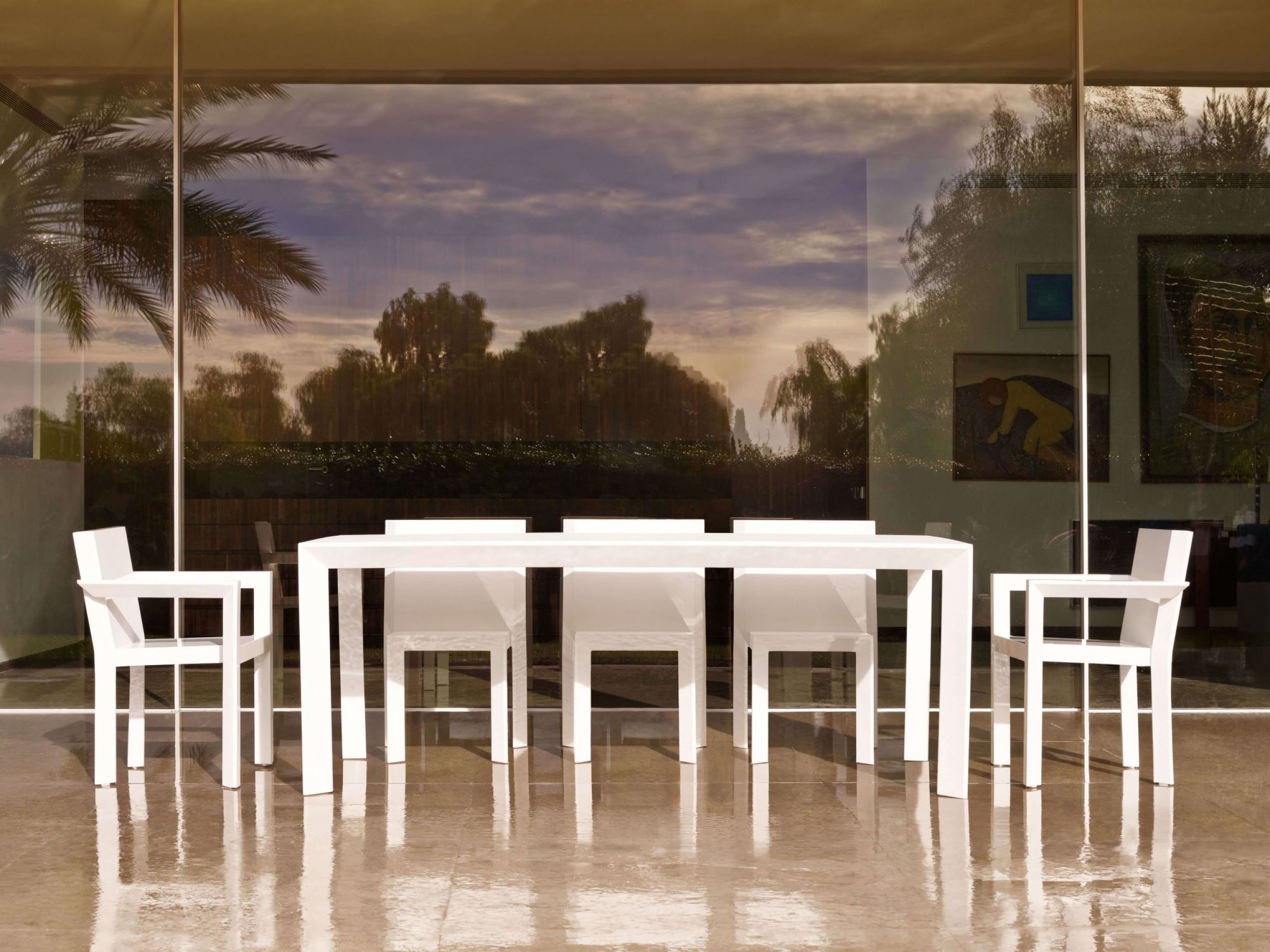 Ensemble de repas Frame design en polypropylène par Vondom à Lyon