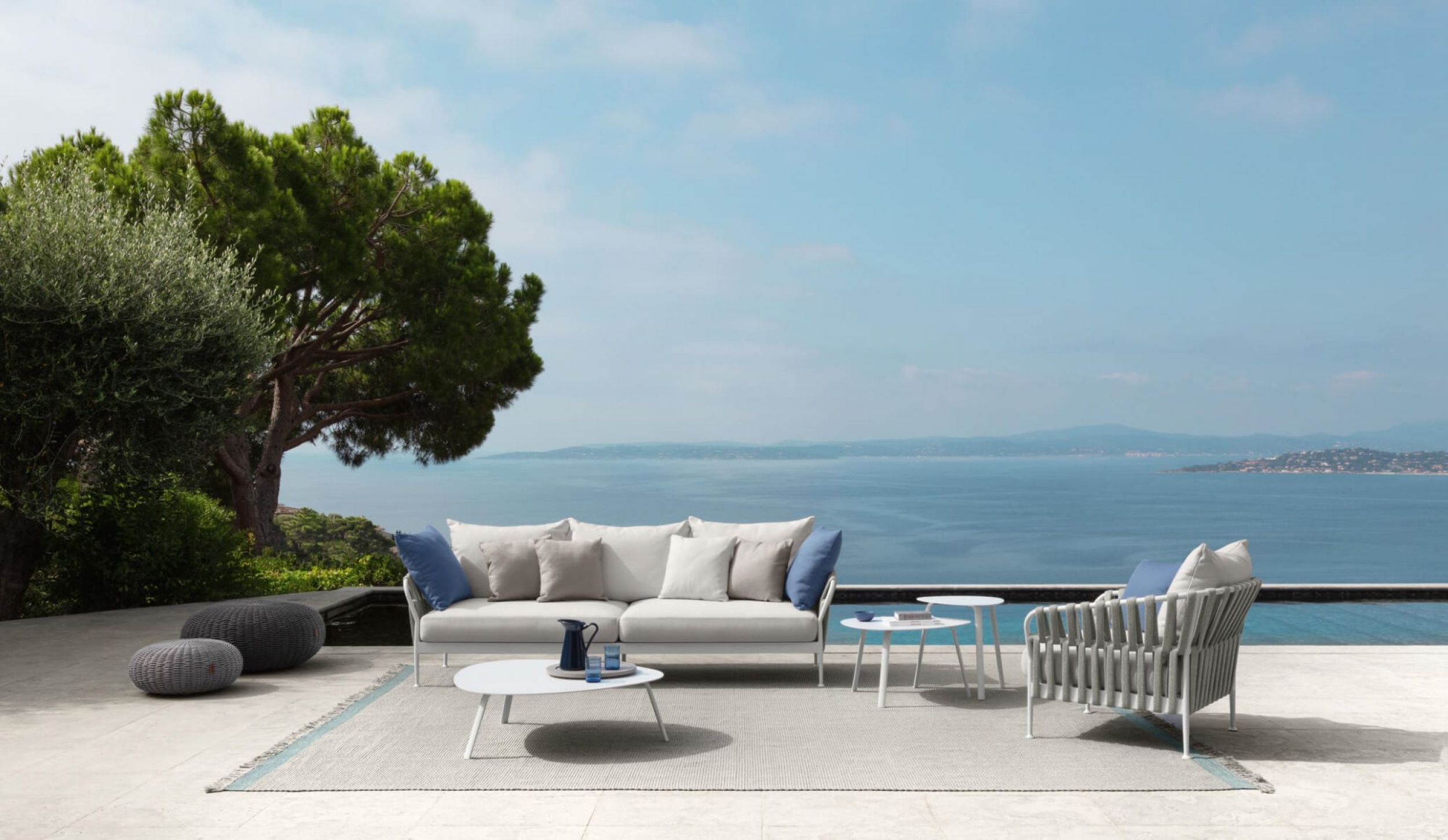 Salon de jardin complet avec cordage collection Frame par Talenti à Genève