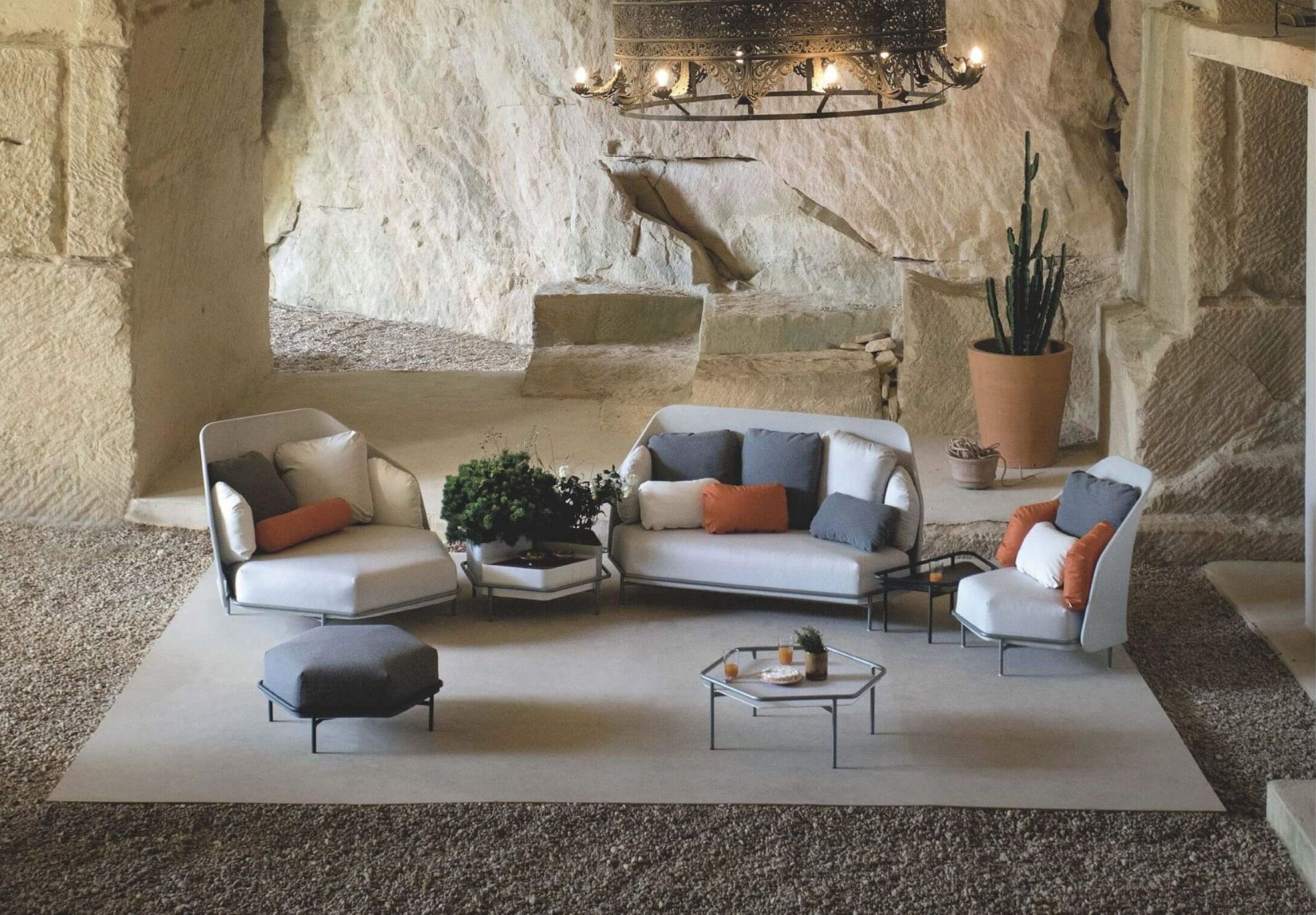 Canapé d'extérieur contemporain collection Hive à Genève