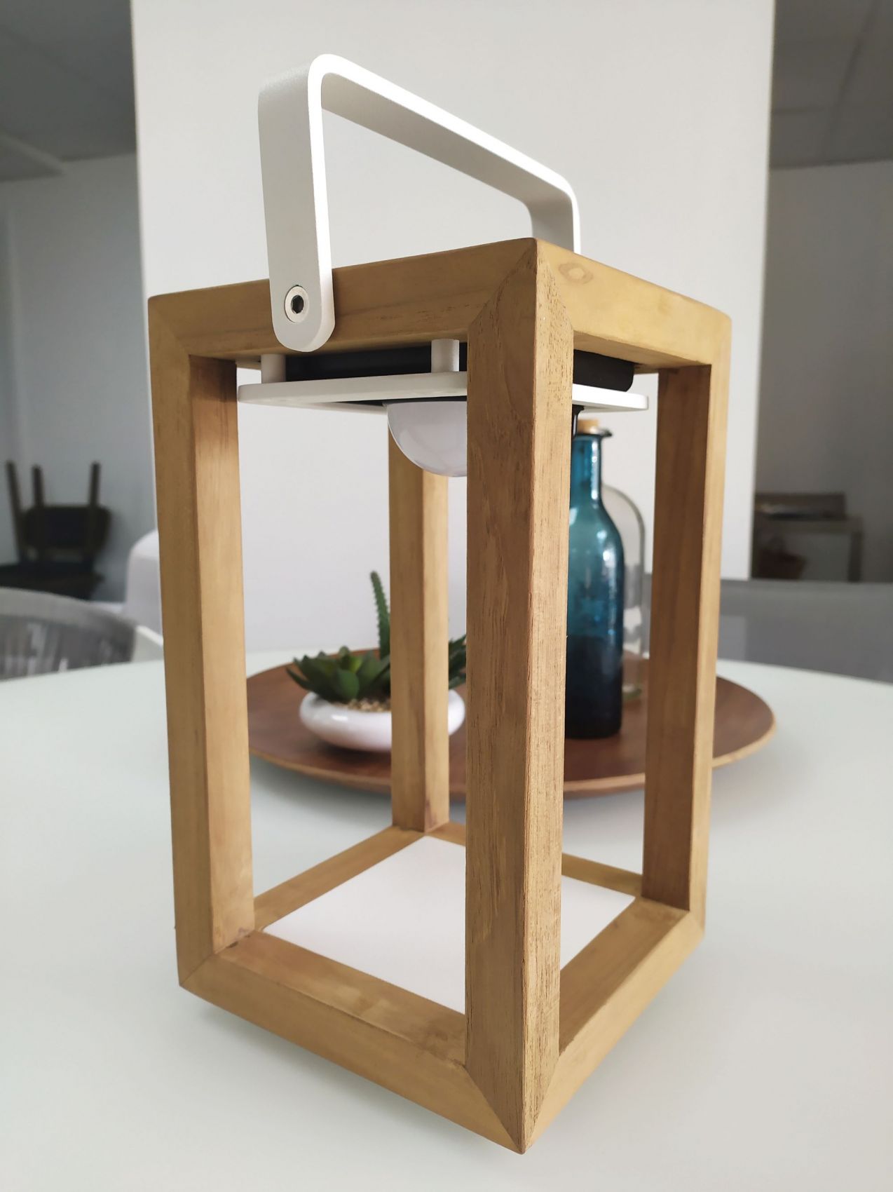 Lampe d'extérieur thermo laqué et teck collection Lux à Lyon