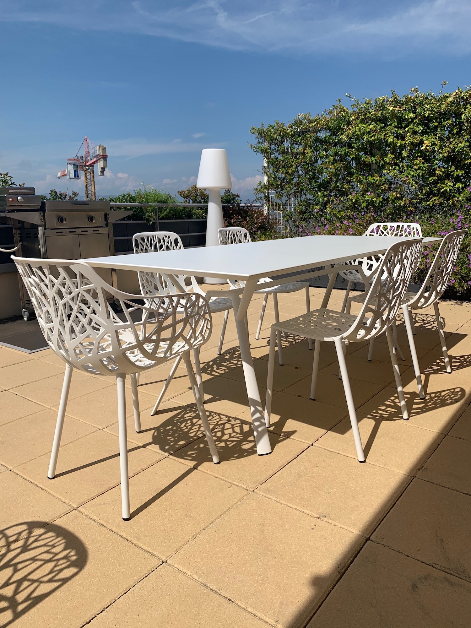 Ensemble de repas design Forest en aluminium à Antibes