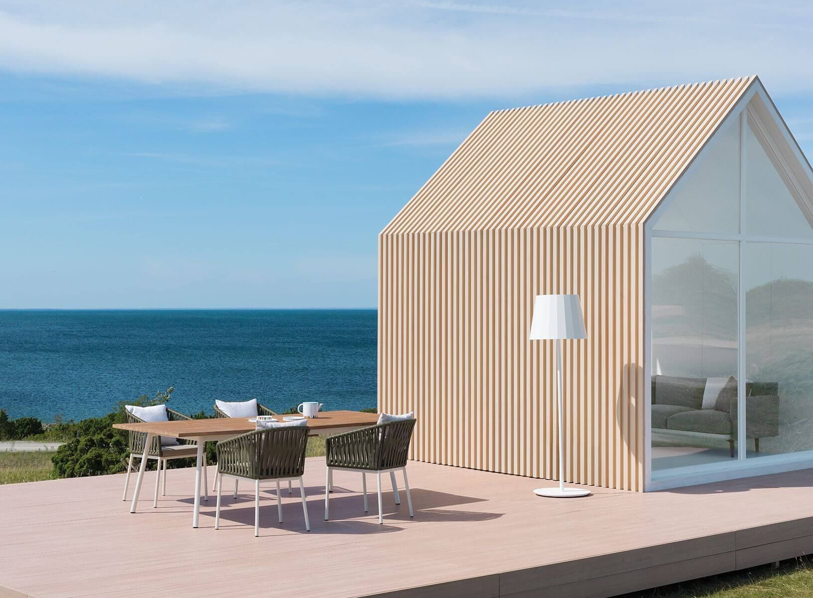 Fauteuil de repas contemporain en cordes tressées collection Bitta par Kettal à Paris