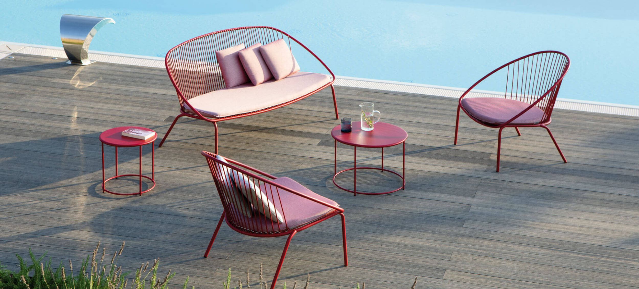 Coin Salon en acier galvanisé collection Aria par Vermobil à Biarritz