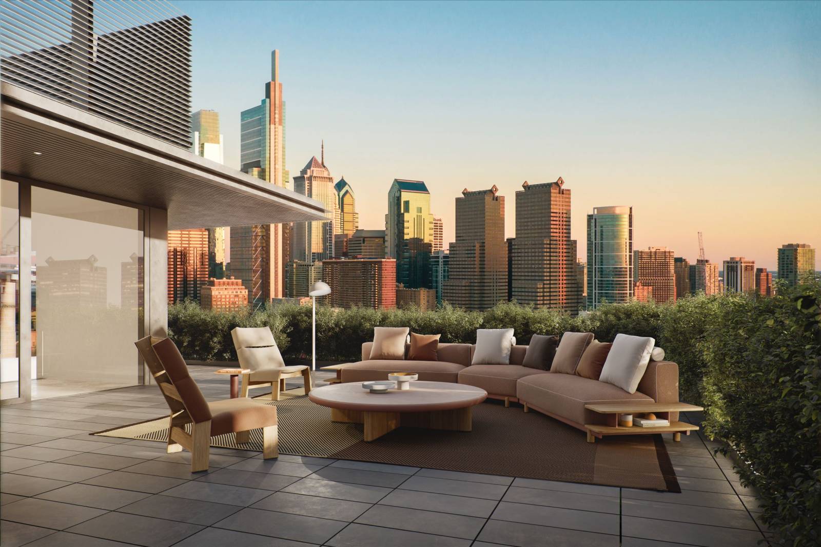 Canapé d'extérieur modulable en aluminium thermo laqué collection Molo par Kettal à Aix