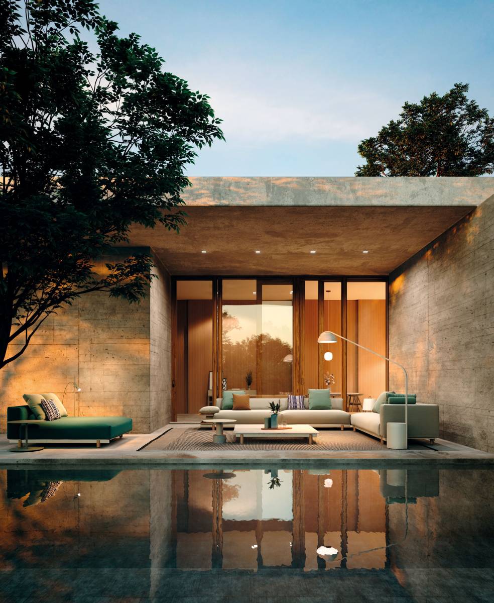 Canapés extérieurs modulable et personnalisable de la collection MOLO par Kettal à Monaco