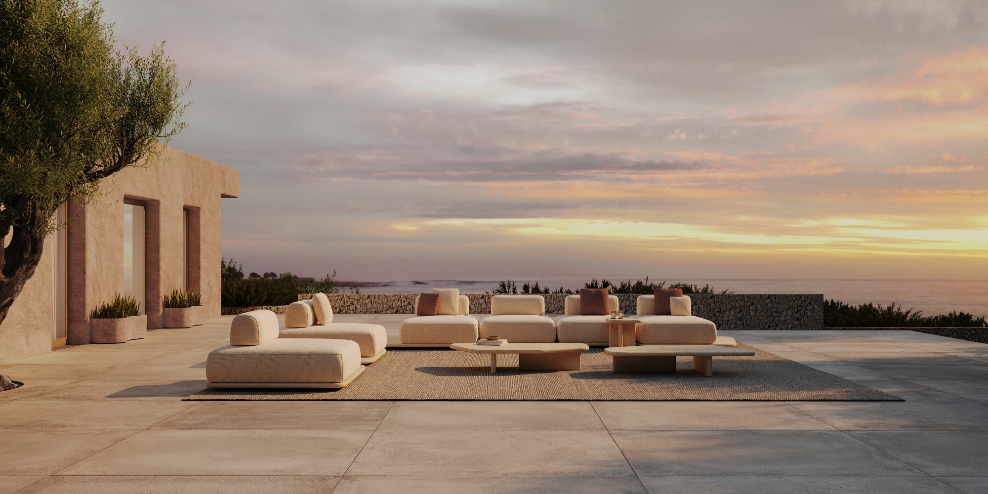 Canapé modulable confortable, aux design moderne, inspiration naturelle et simplicité élégante et fonctionnelle, collection Mono par Muundo