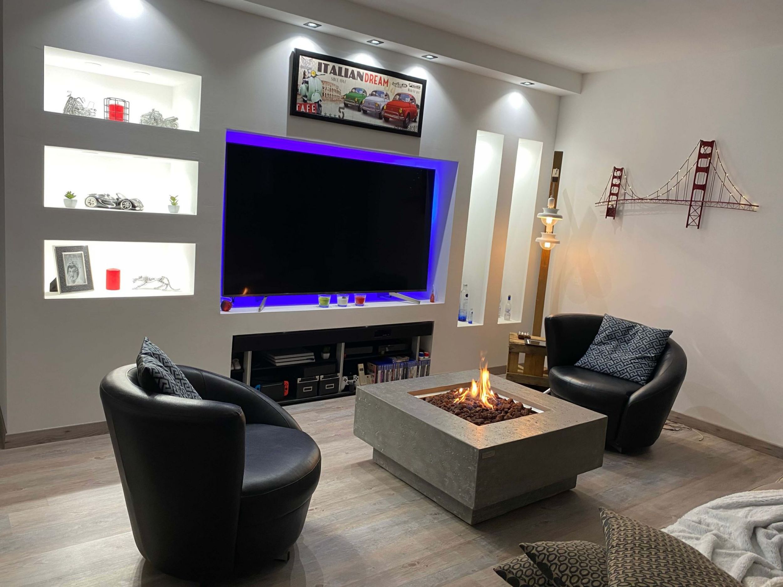 Table de braséro design et innovant collection Manhattan par Elementi à Genève