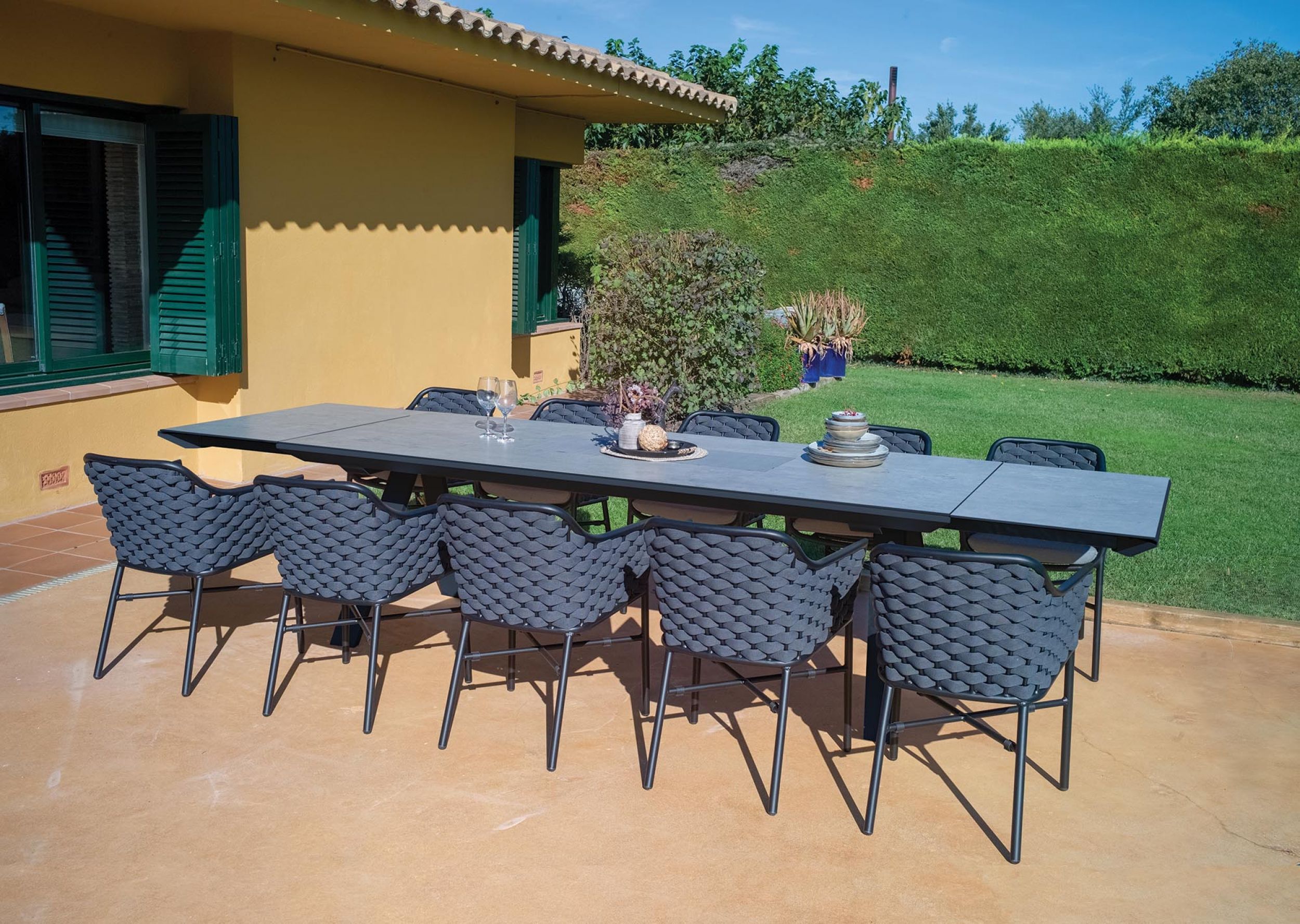 Table de repas extensible avec plateau en céramique de la collection Neverland