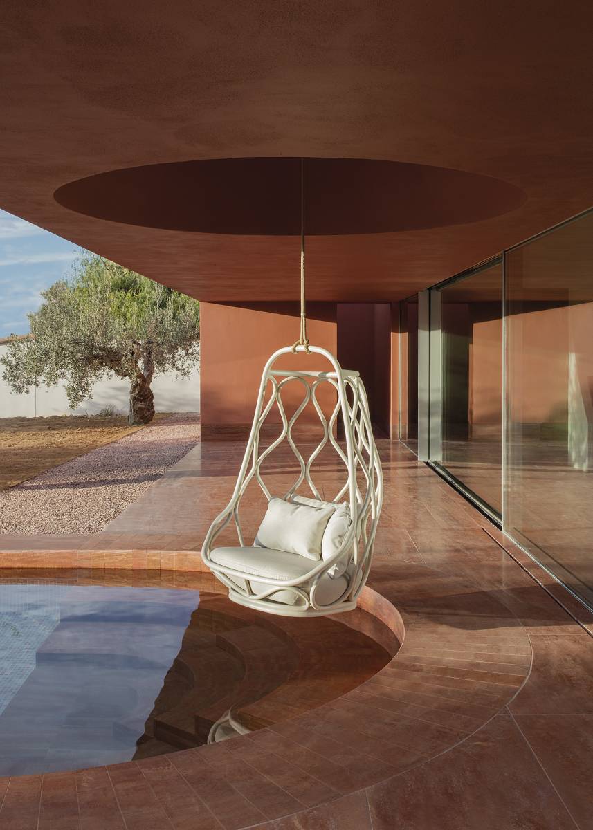 Fauteuil suspendu en aluminium thermo laqué, collection Nautica par EXPORMIM à La Rochelle