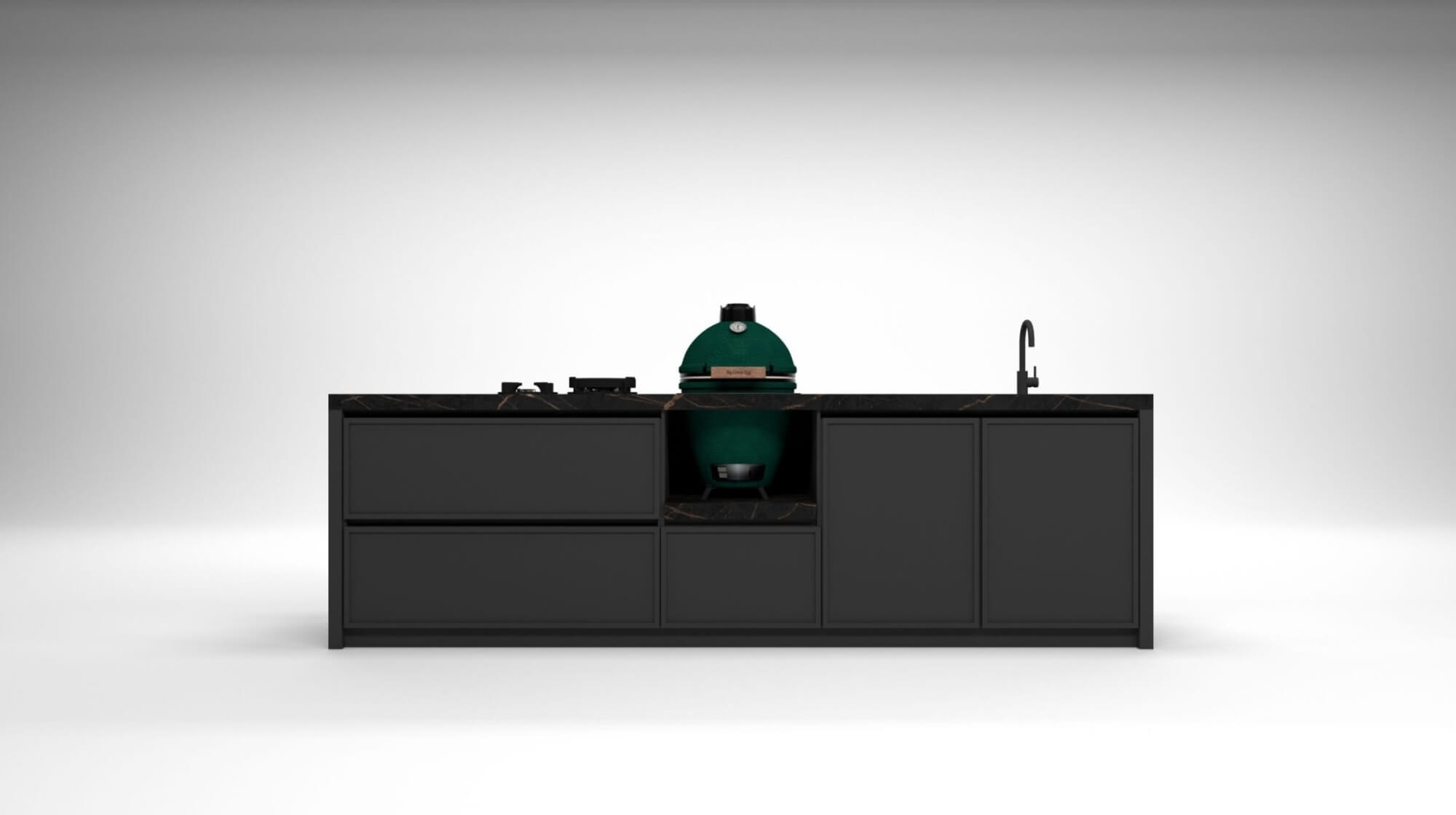 Cuisine extérieure haut de gamme sur-mesure et à la personnalisation complète, au design moderne et épuré, collection Oslo