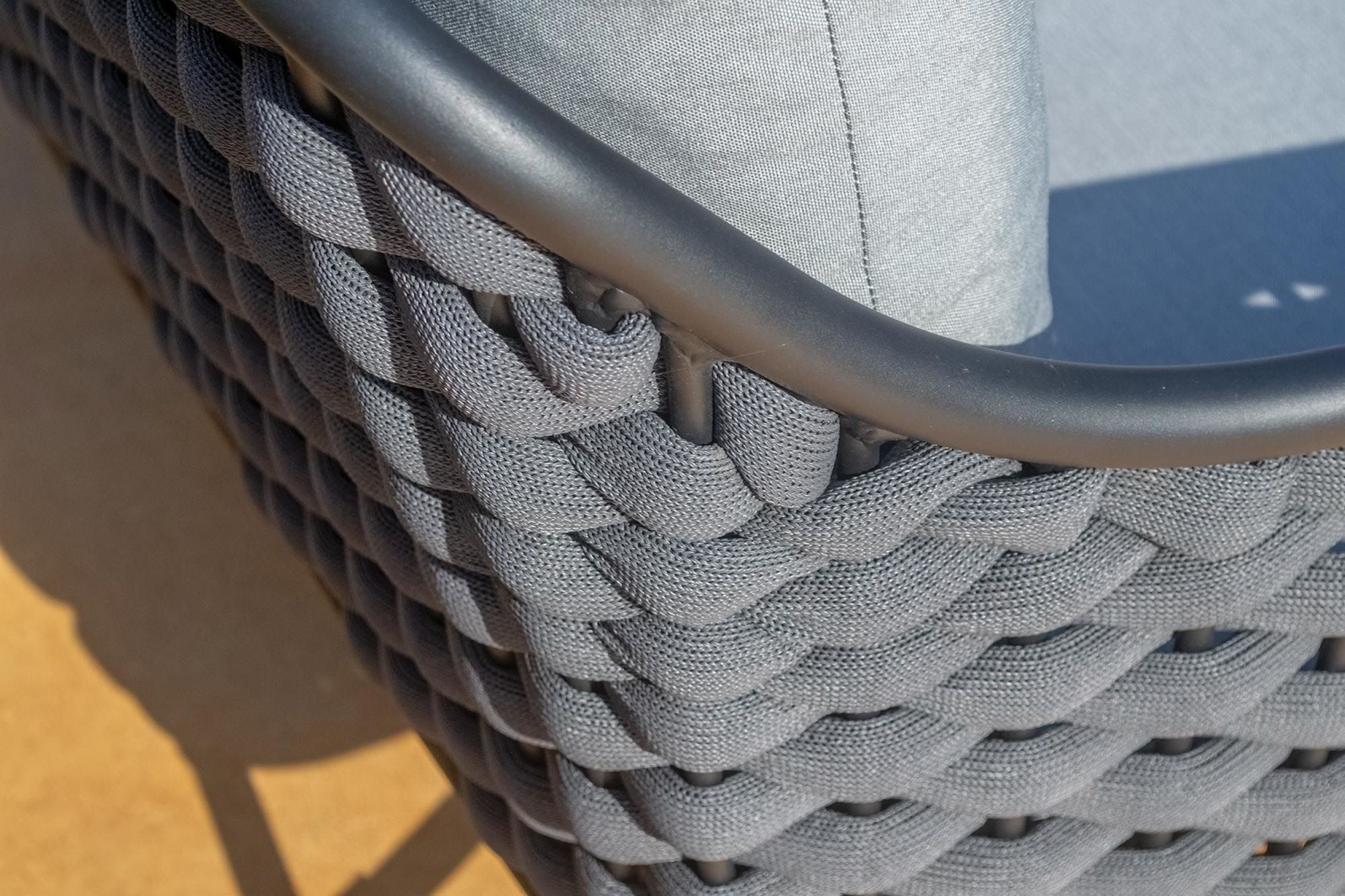 Canapé 2 places en aluminium et cordes oléfine collection Rio à Nantes