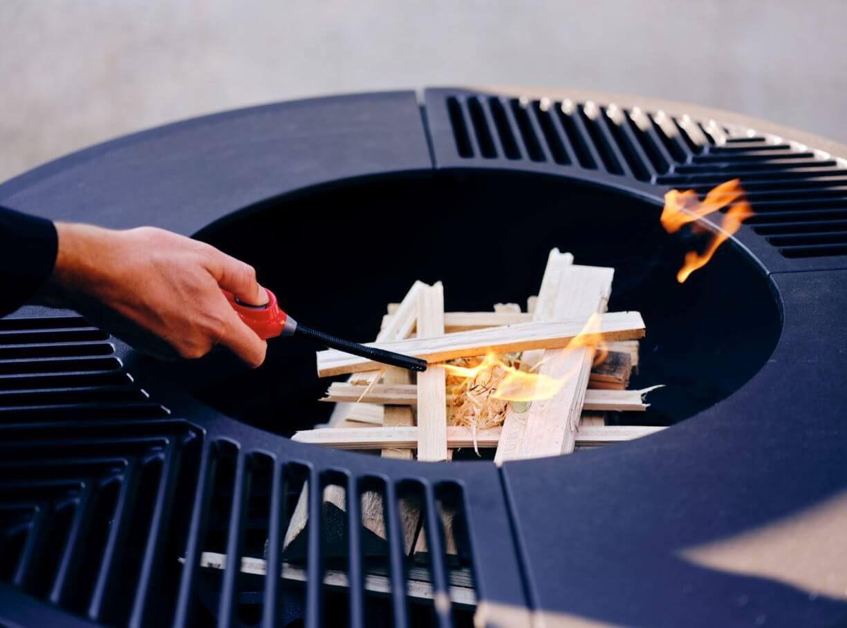 Braisier en acier inoxydable collection Fire Pit base haute par Hergom à Genève