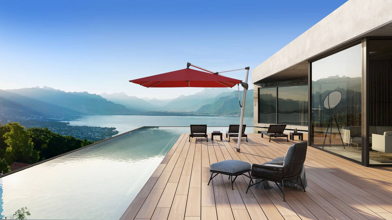 Structure en thermo laqué du Sombrano par Glatz à Marseille