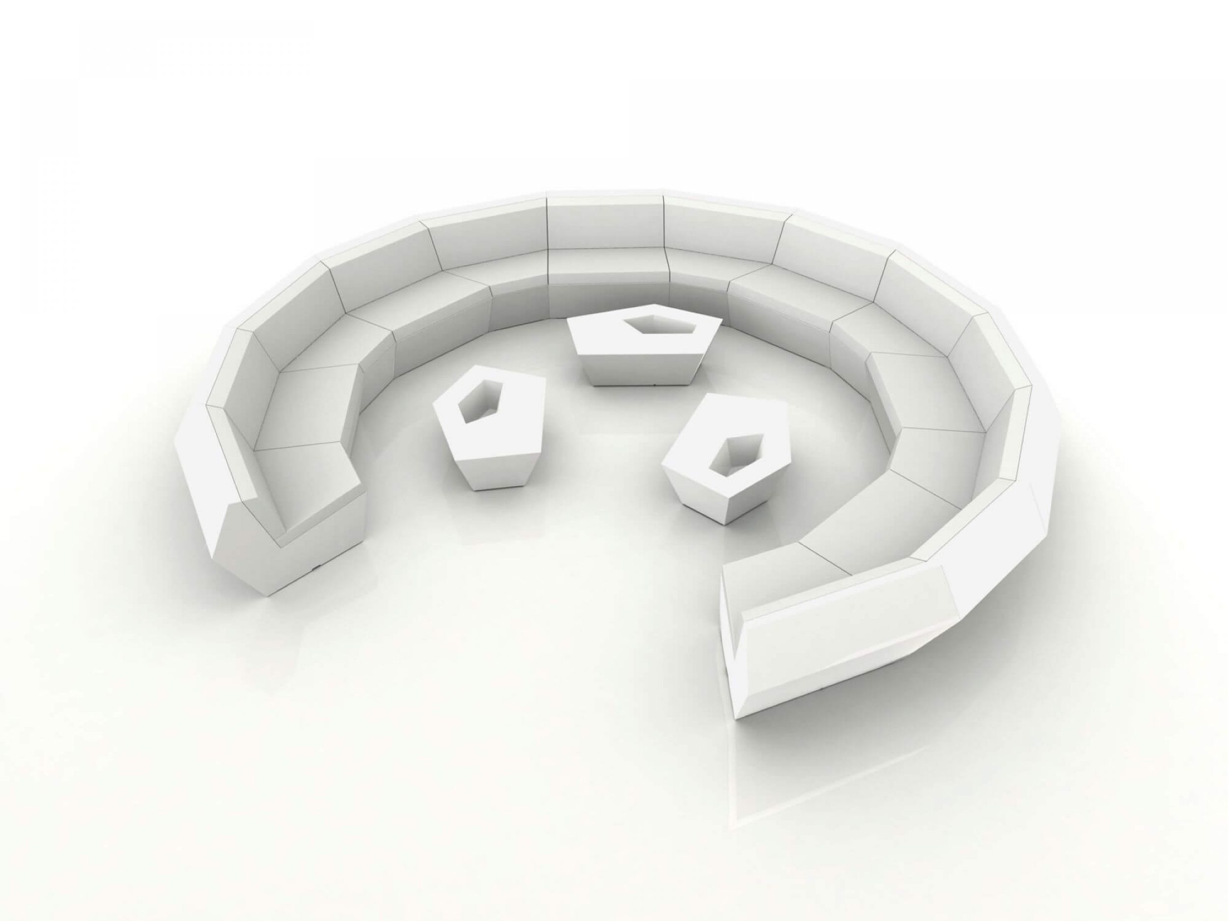 Salon de jardin entièrement modulable collection Faz par Vondom