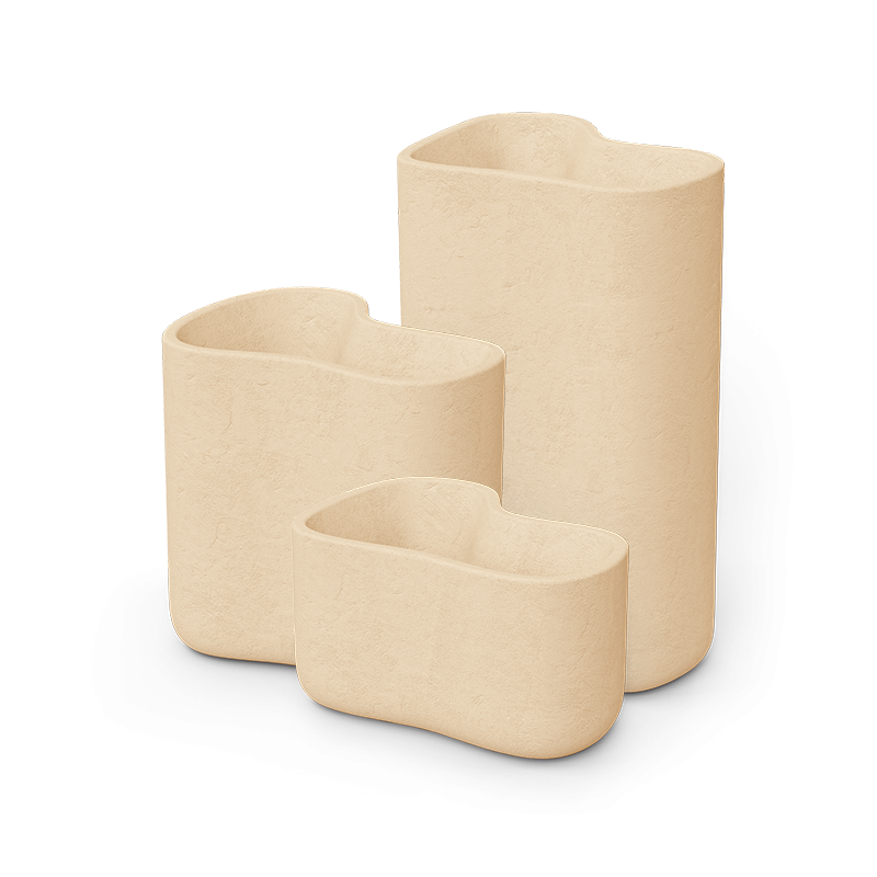 Pots de fleurs en polyéthylène collection Milos par Vondom à Menton