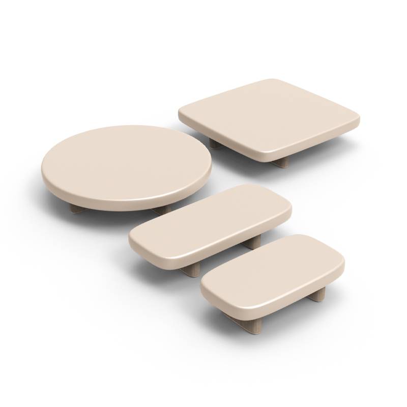 Table basse avec piétement en teck collection Milos par vondom à Menton