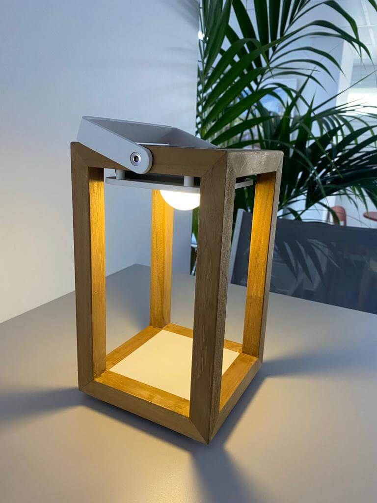 Lampe d'extérieur thermo laqué et teck collection Lux à Biarritz