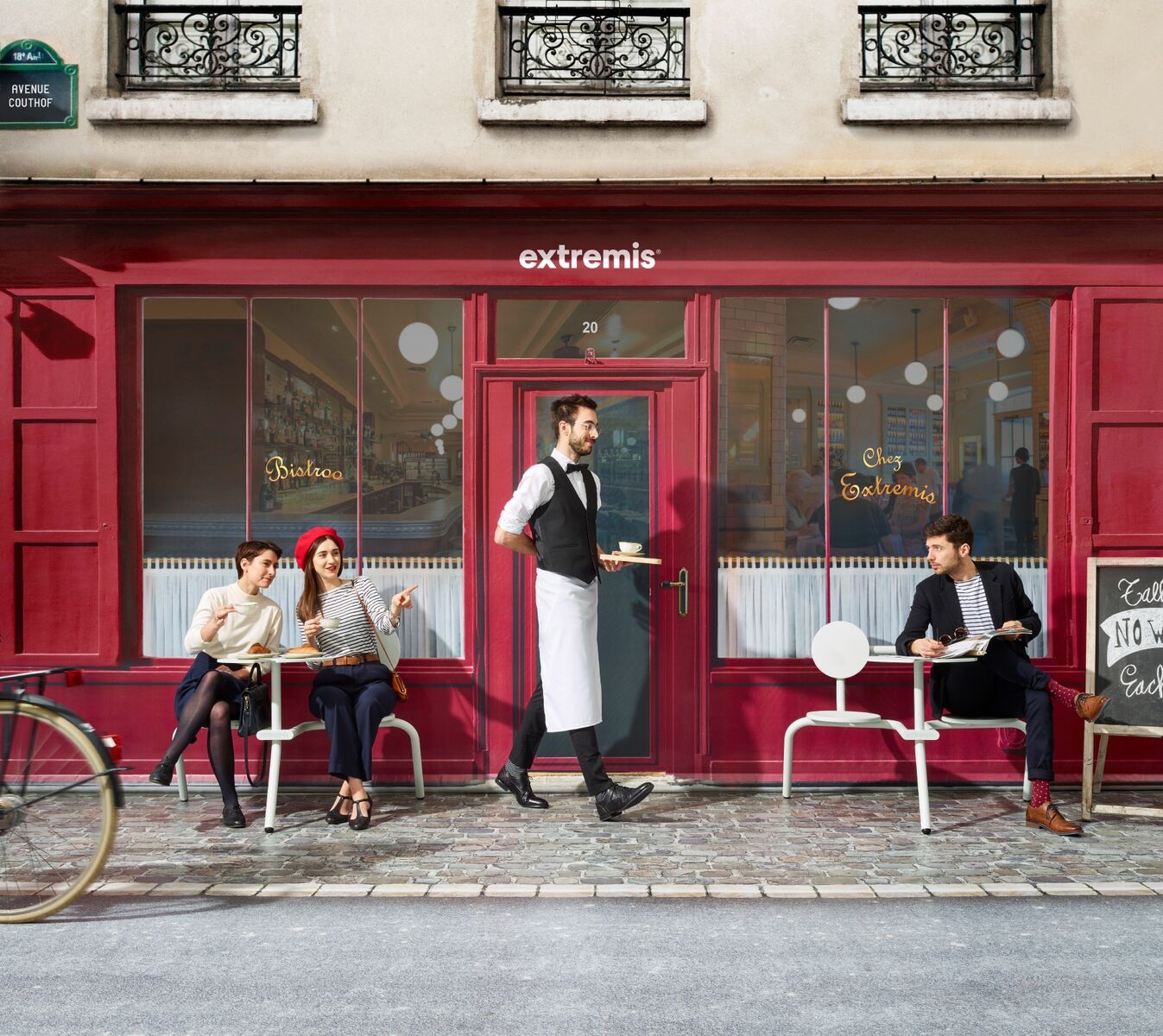 Ensemble de repas Bistroo blanc par Extremis à Nice