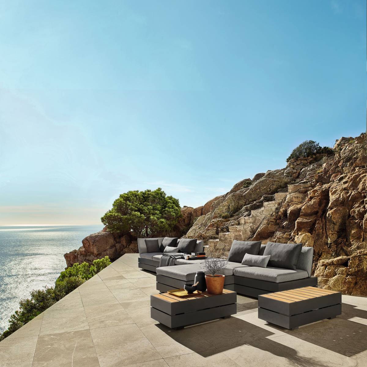 Salon de jardin modulable et personnalisable, collection BOXX par Solpuri 