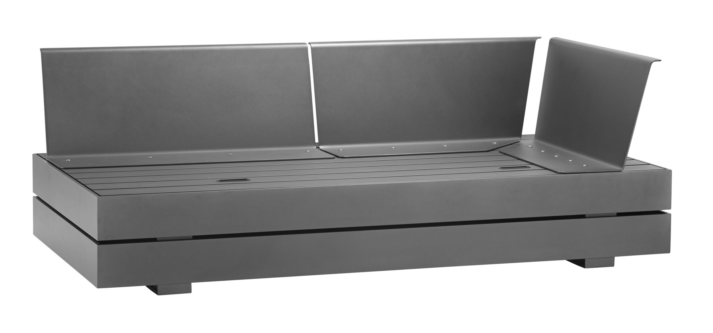 Module 2 places en aluminum avec dossier à disposer en fonction de vos besoins