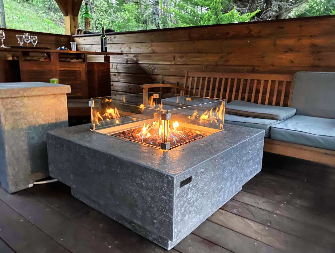 Table de braséro design et innovant collection Manhattan par Elementi à Aix