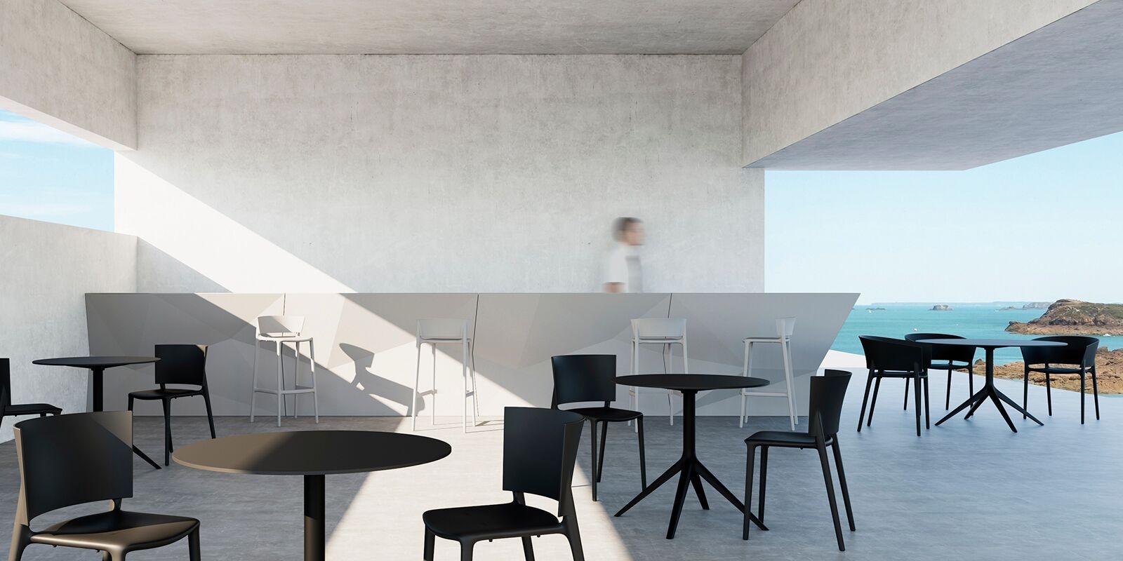 Chaise sans accoudoir de la collection Africa par Vondom à Nice