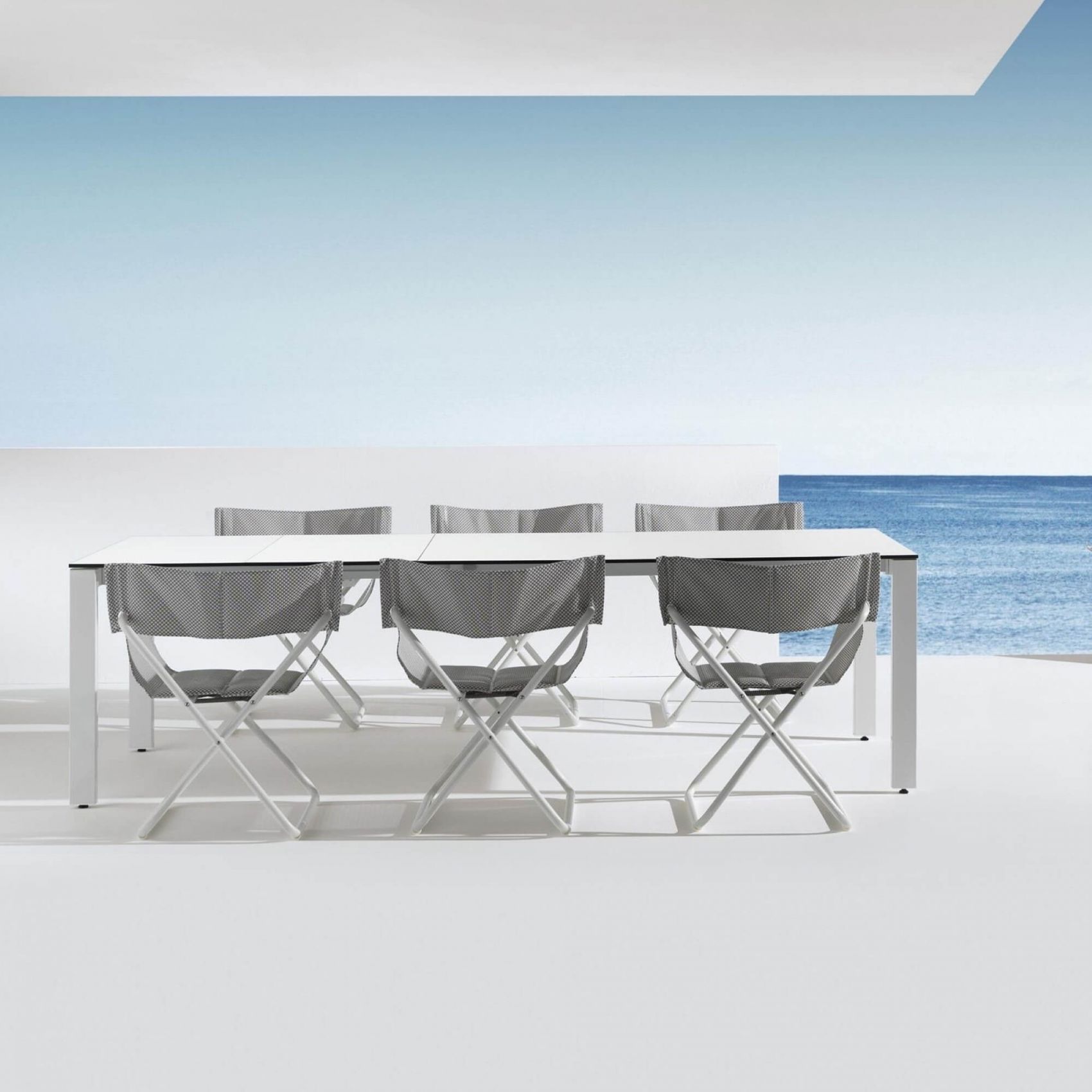 Fauteuil de repas en acier galvanisé et en toile Emu-tex collection Snooze par Emu à Bonifacio