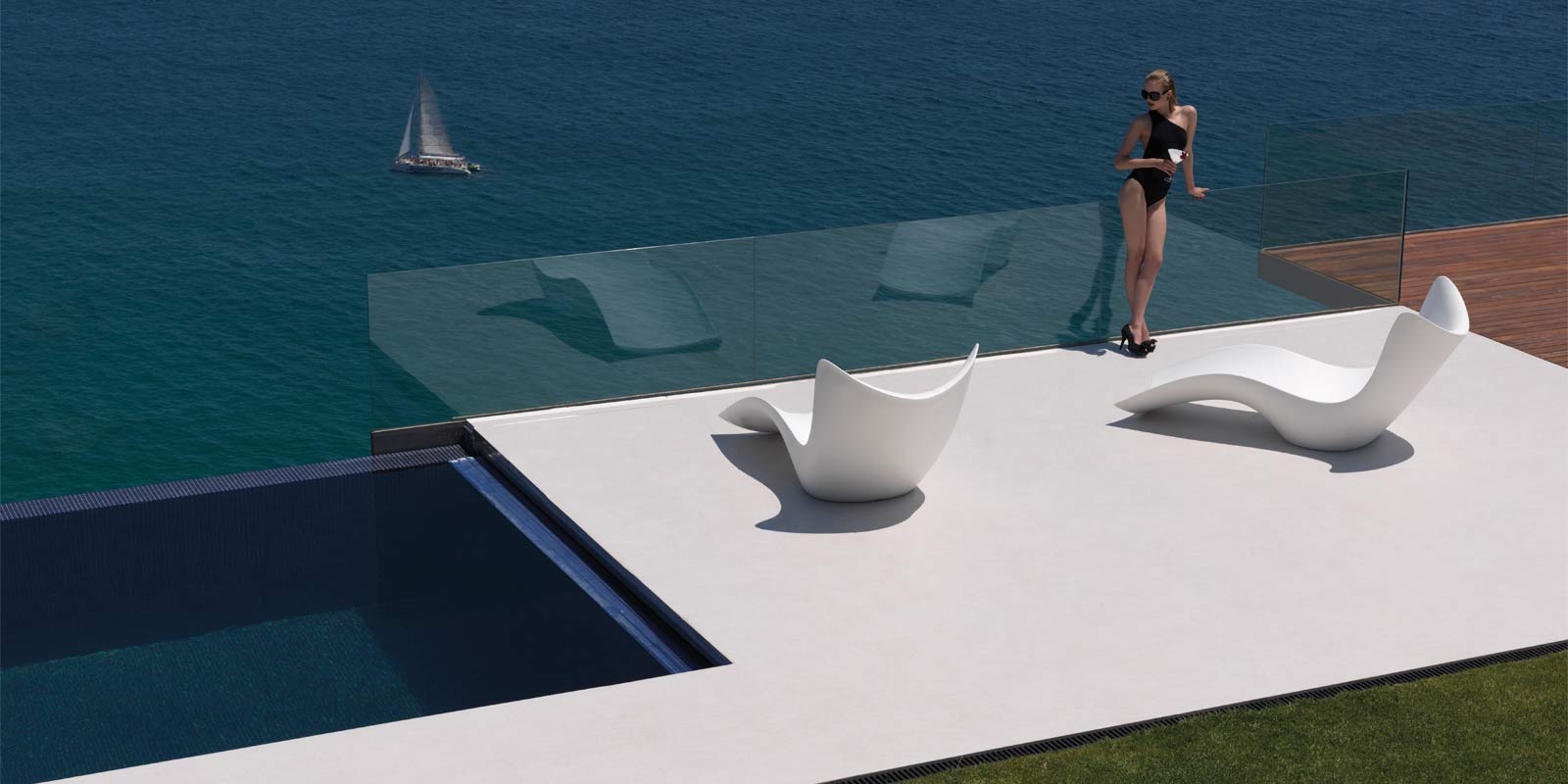 Transats blancs Surf Vondom à Cannes