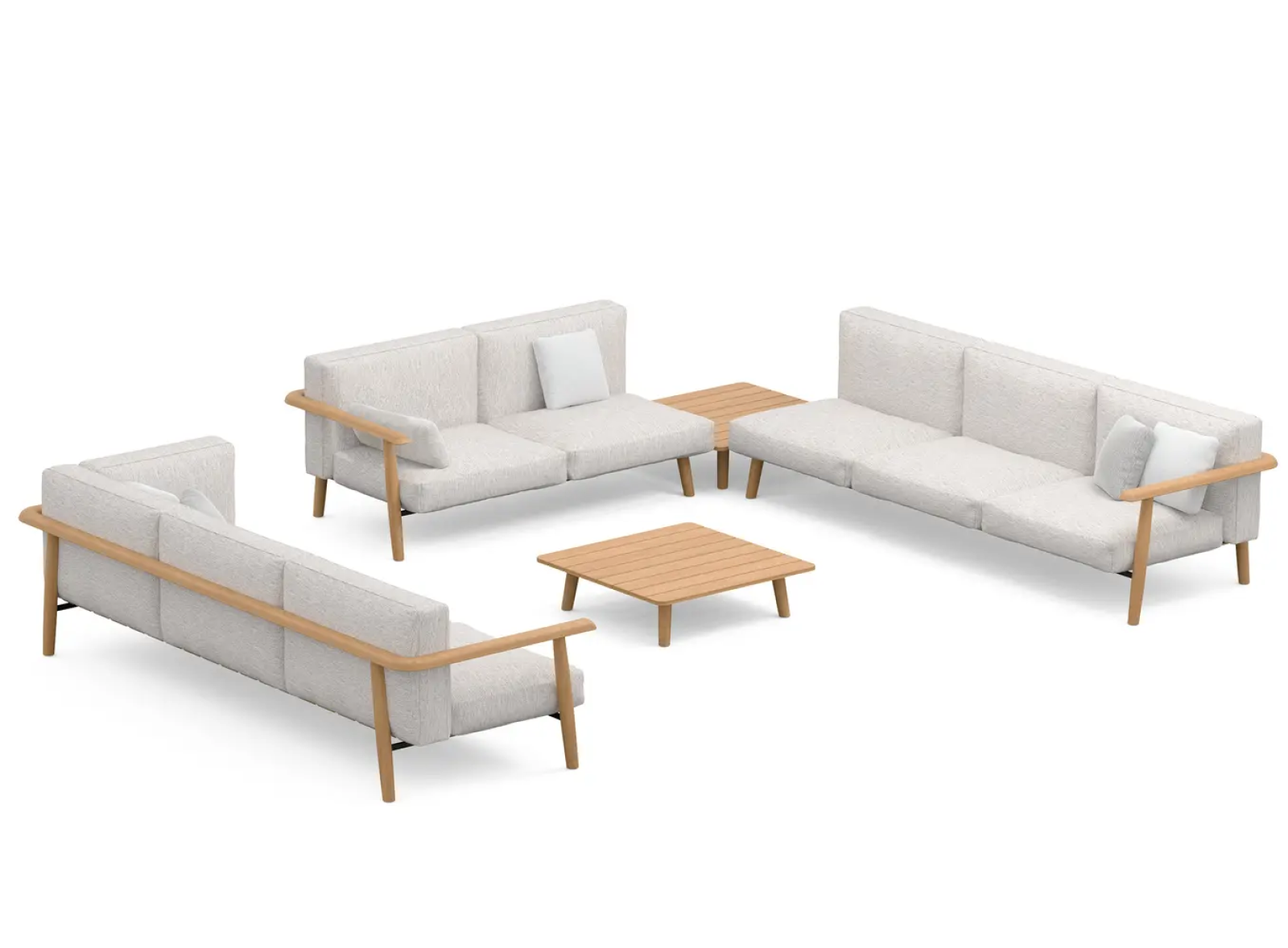 Salon de jardin modulable en teck collection Mambo par Royal Botania à Menton