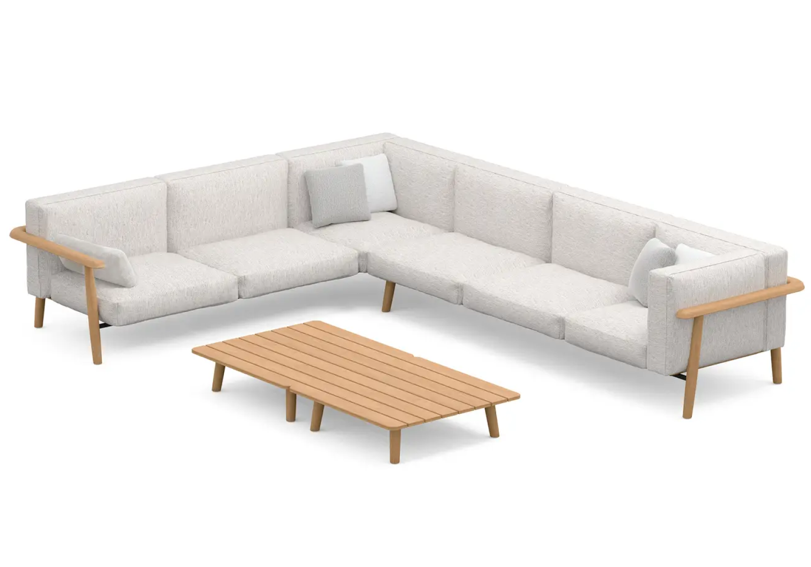 Salon de jardin modulable en teck collection Mambo par Royal Botania à Menton