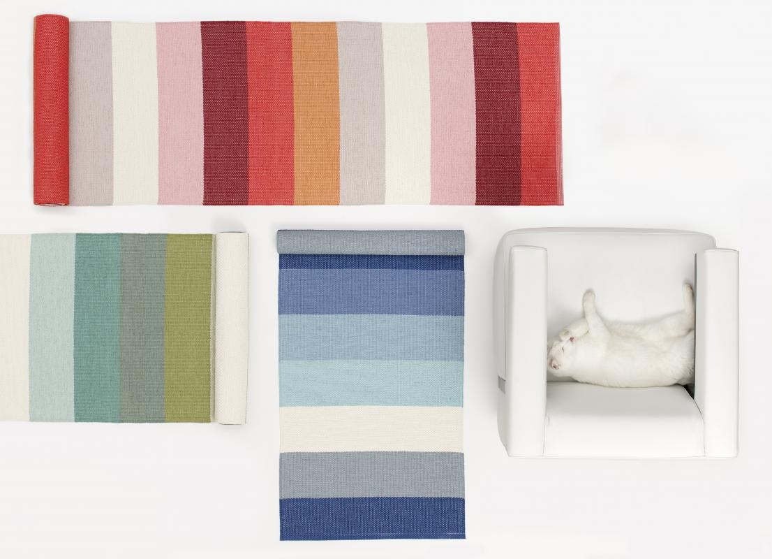 Moodboard des différents coloris du tapis collection Molly