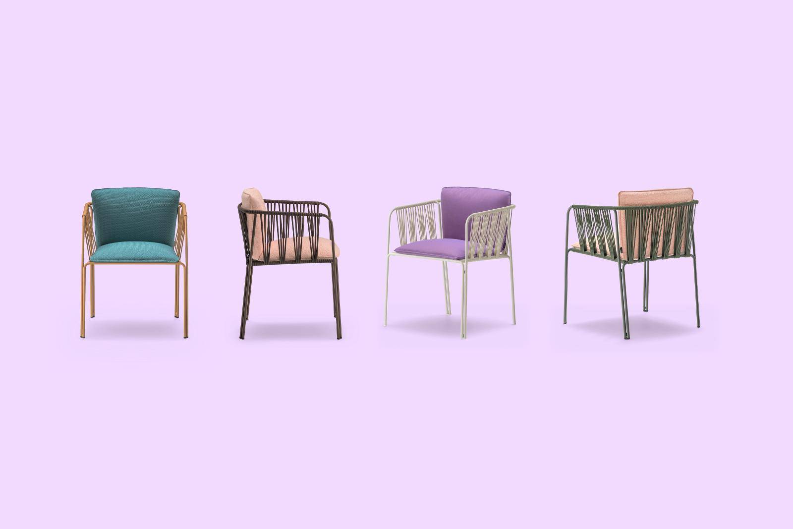 Différentes personnalisations des fauteuils de repas collection Nari à Menton