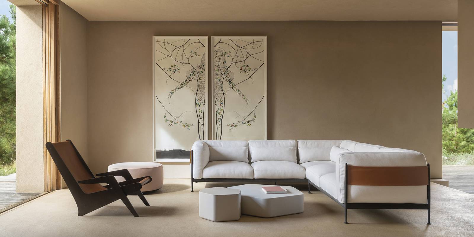 Salon de jardin en aluminium thermo laqué, collection Obi par EXPORMIM à Saint-Tropez