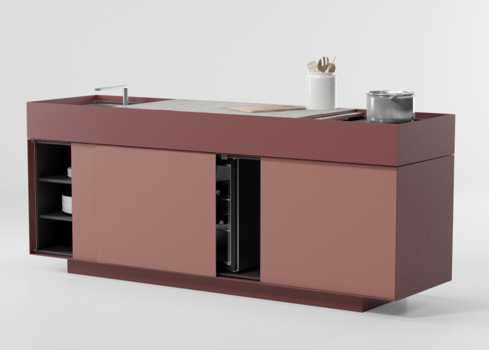 Cuisine fonctionnelle et personnalisable collection OUTDOOR par Kettal