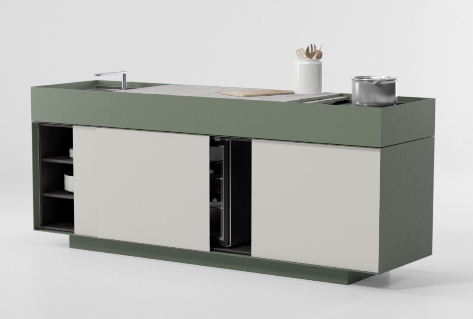 Cuisine fonctionnelle et personnalisable collection OUTDOOR par Kettal